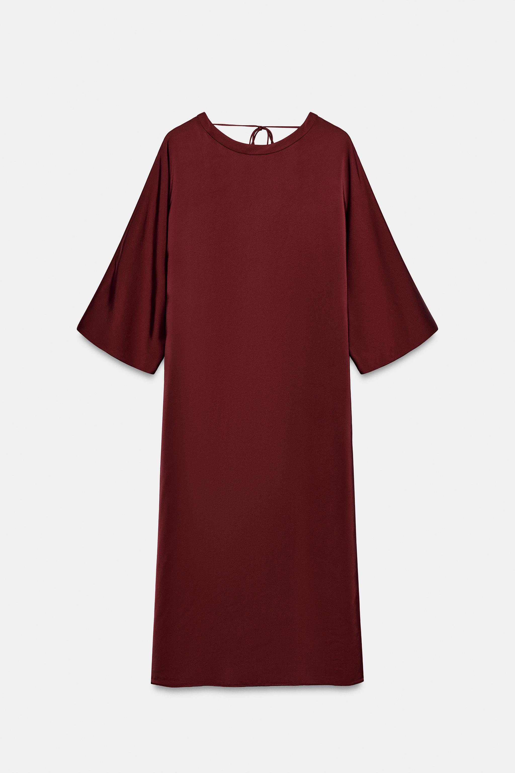 ZW COLLECTION SATIN EFFECT MIDI DRESS